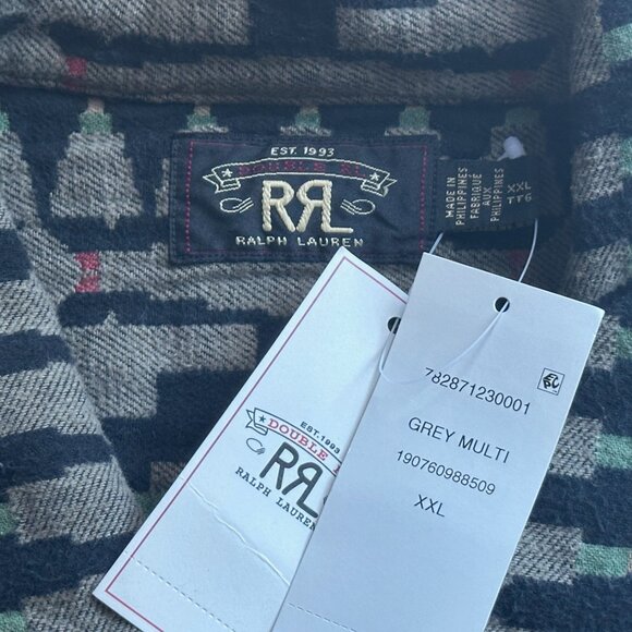 Ralph Lauren Double RL Jacquard Jacket - Grey Multi - XXL (NWT) - Picture 6 of 7